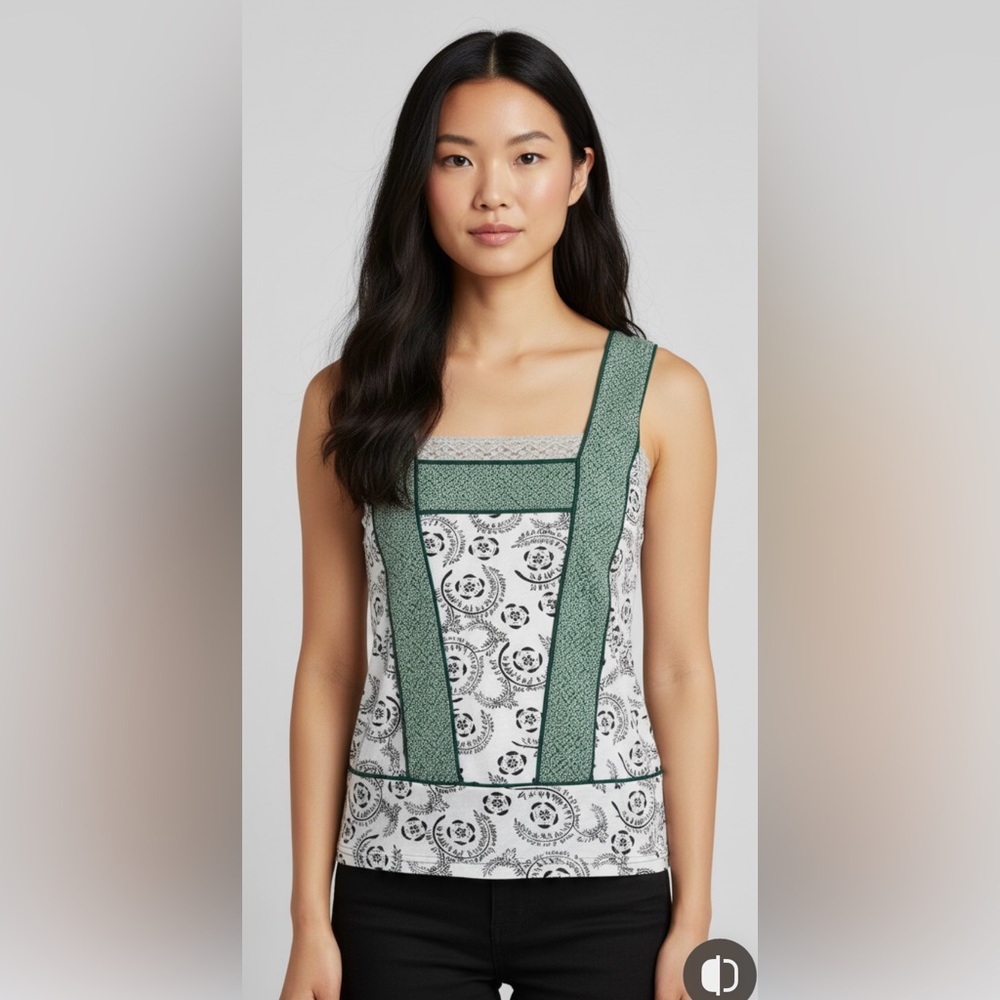 Ecote German Lederhosen Floral Tank Top‎